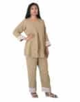 3. Top with straight fit pants-KHAI12A..