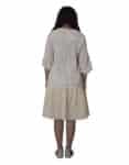 4. Flat shirt collar top with A-line skirt-KON13A