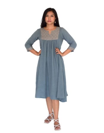 Kurta dress with front gathers