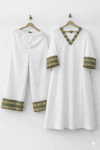 A-line Kurta set with V neckline detail