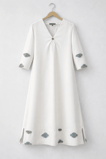 A-Line Kurta Dress with mid box please and side slit-CHANG 1A